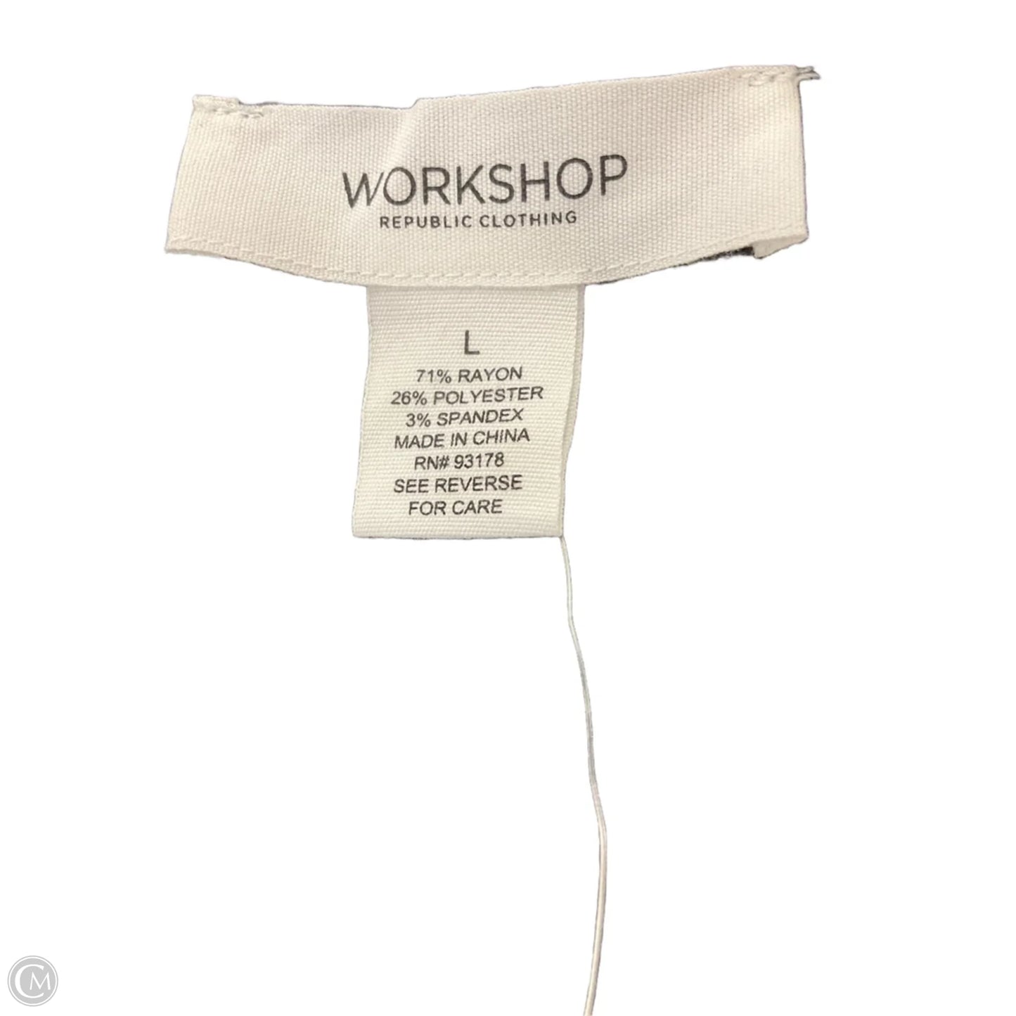 Top Long Sleeve By Workshop In Black, Size: L