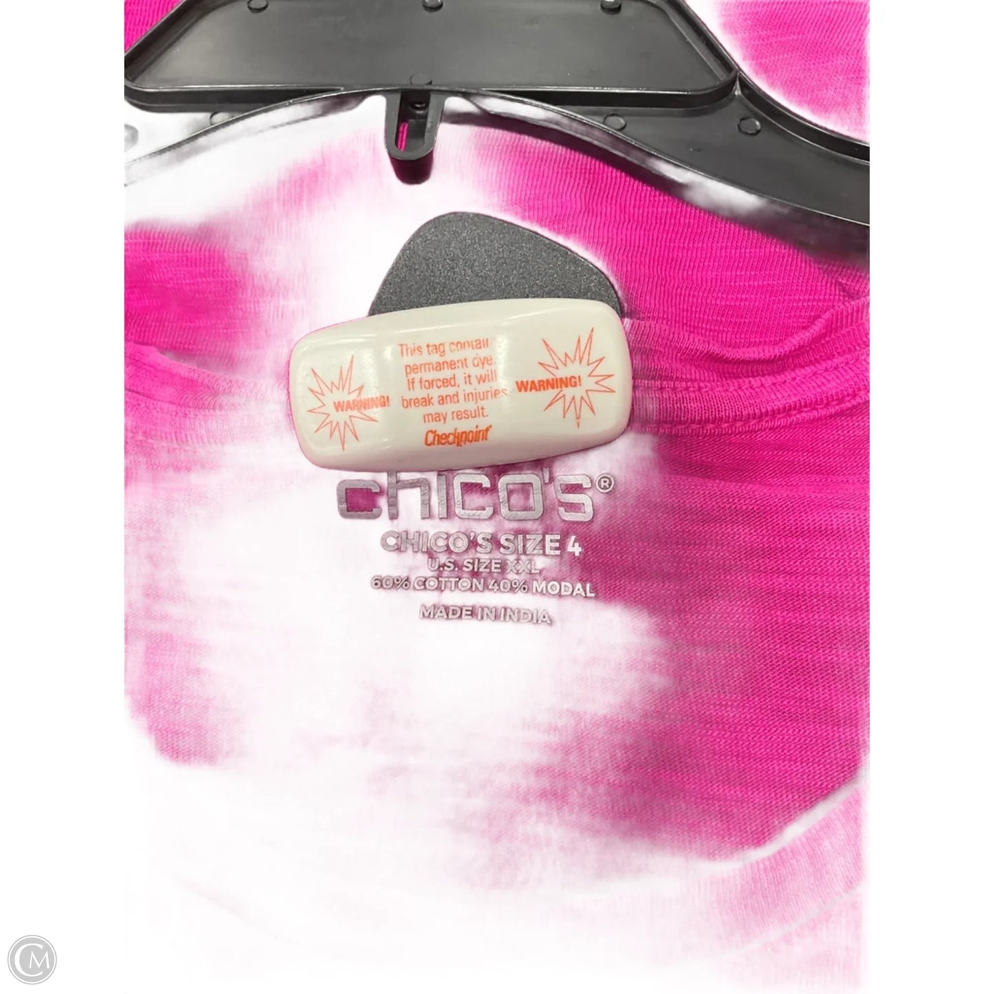 Top 3/4 Sleeve By Chicos In Pink, Size: Xxl