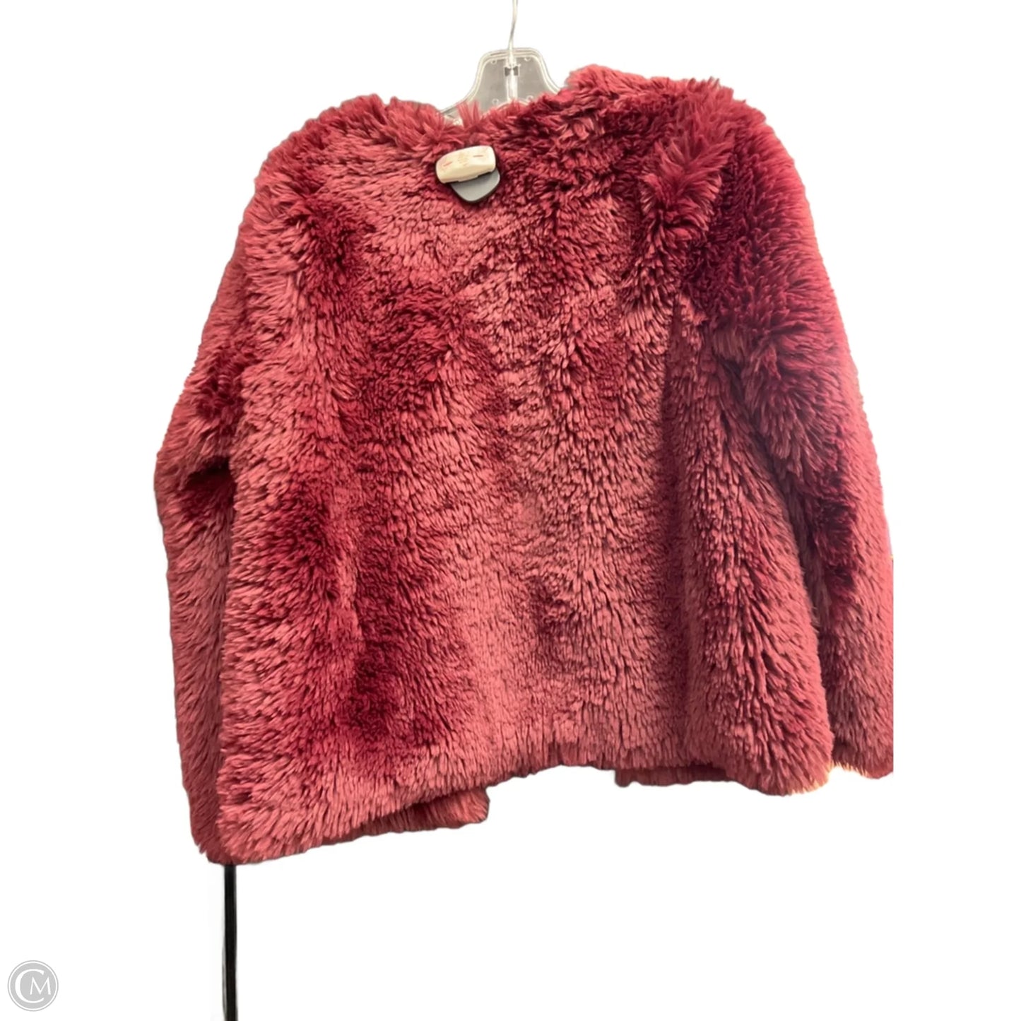 Coat Faux Fur & Sherpa By Simply Vera In Maroon, Size: Xs