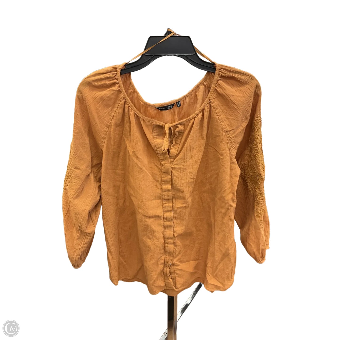 Top Long Sleeve By Massimo Dutti In Orange, Size: M