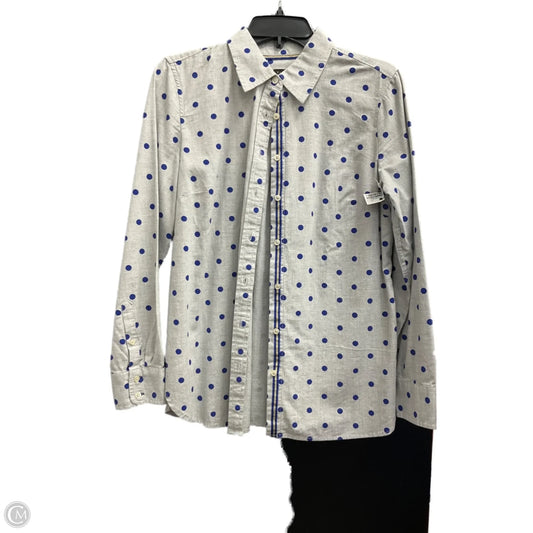 Blouse Long Sleeve By Talbots In Polkadot Pattern, Size: S