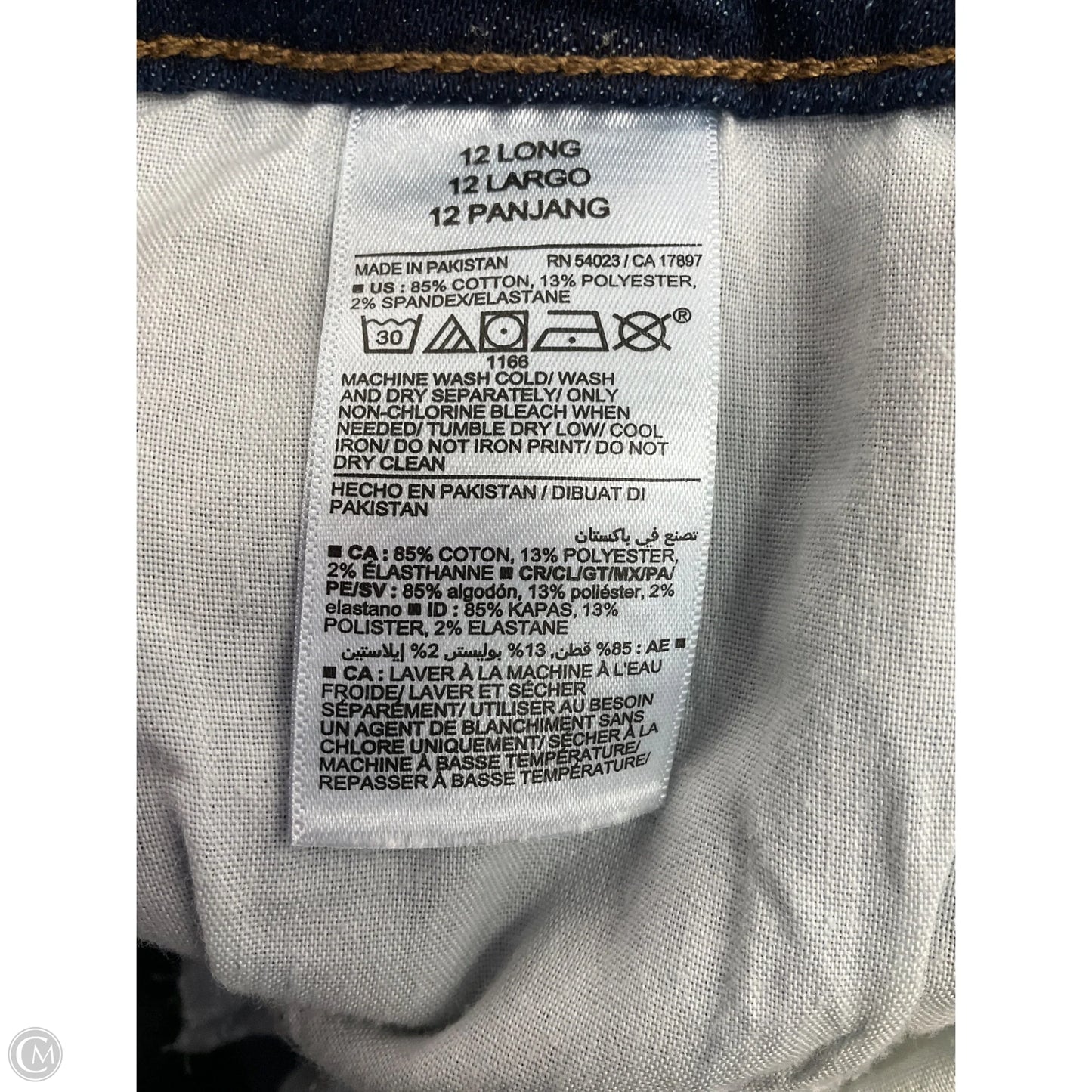 Jeans Skinny By Old Navy In Blue Denim, Size: 12