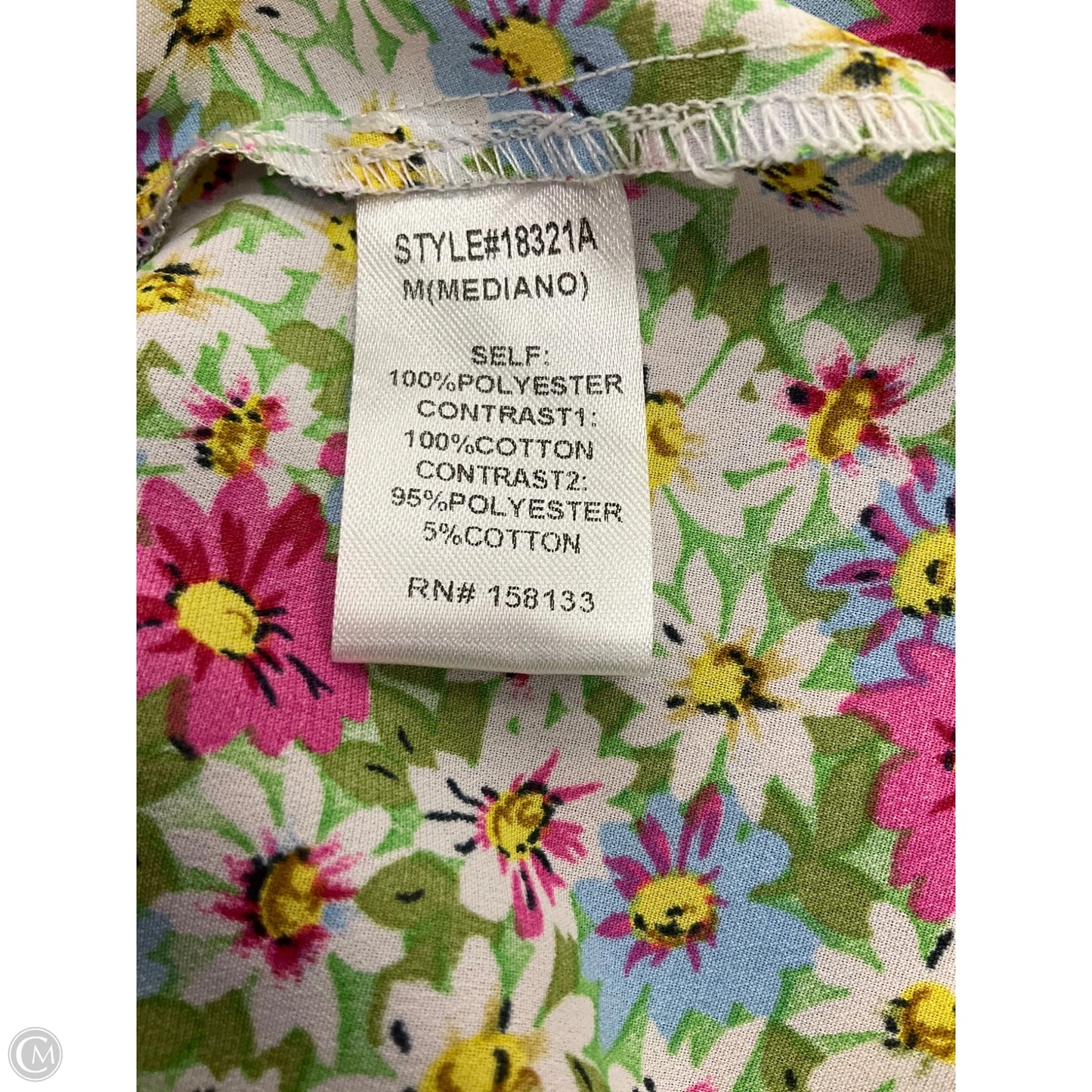 Top Sleeveless By Staccato In Floral Print, Size: M