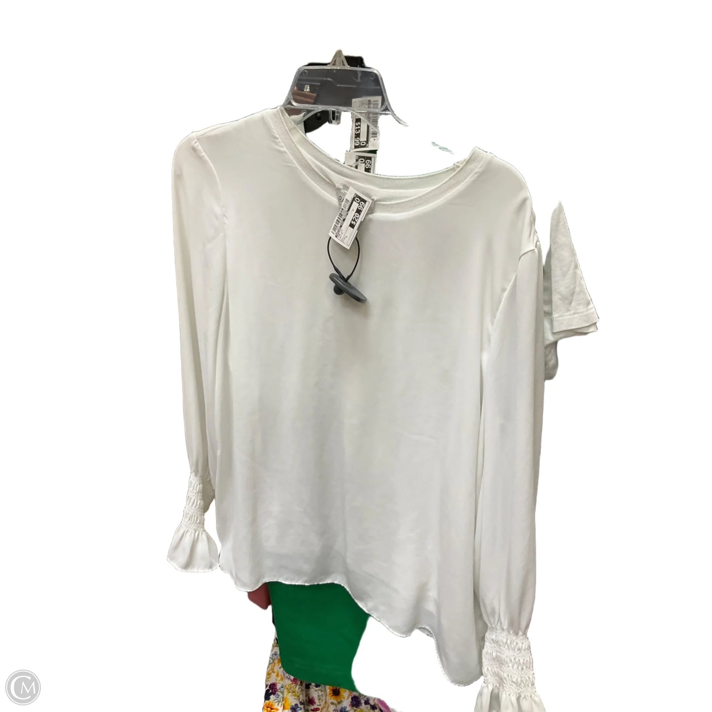 Top Long Sleeve By Rachel Zoe In White, Size: L