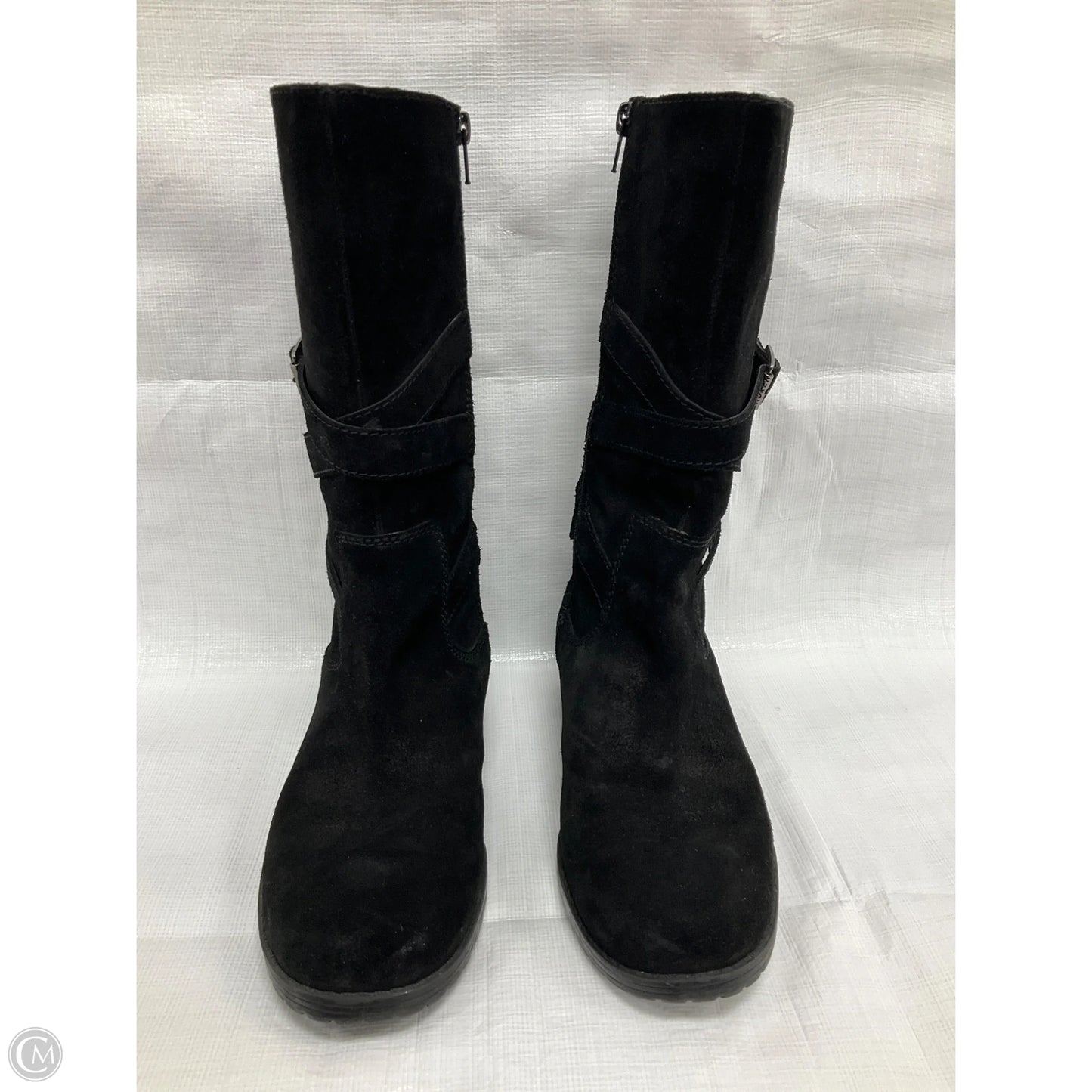 Boots Mid-calf Flats By Lauren By Ralph Lauren In Black, Size: 8.5