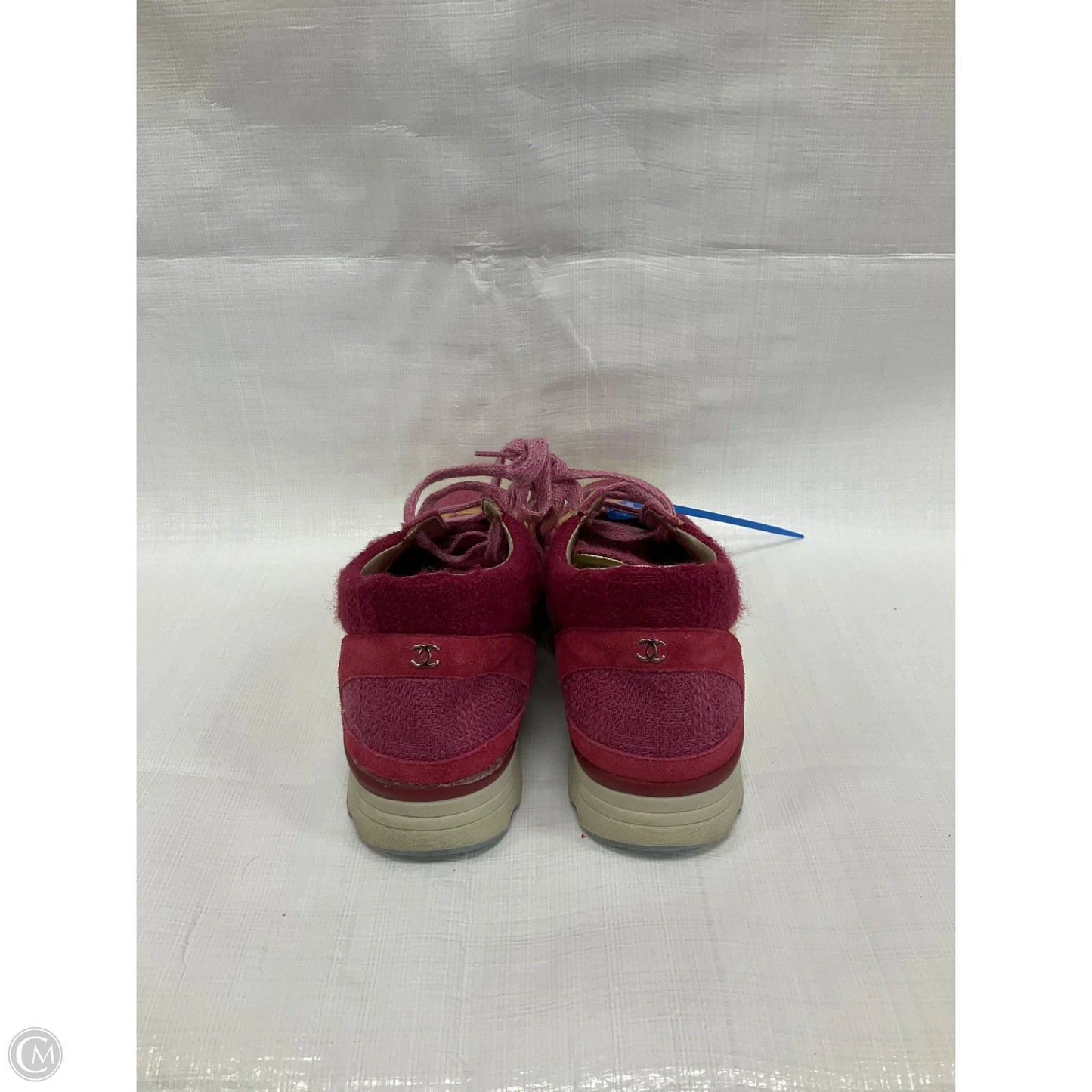 Shoes Luxury Designer By Chanel In Gold & Pink, Size: 7.5