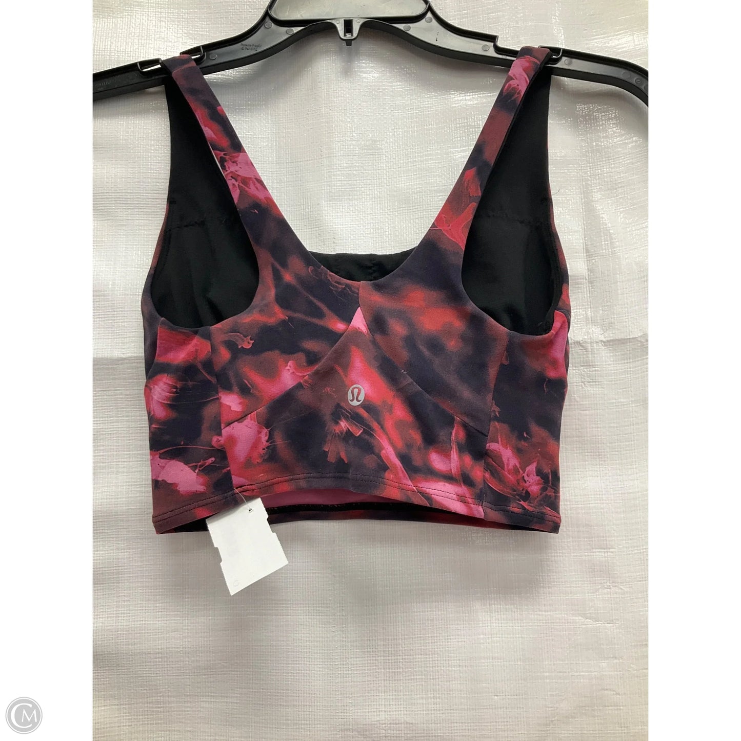 Athletic Bra By Lululemon In Black & Red, Size: 2