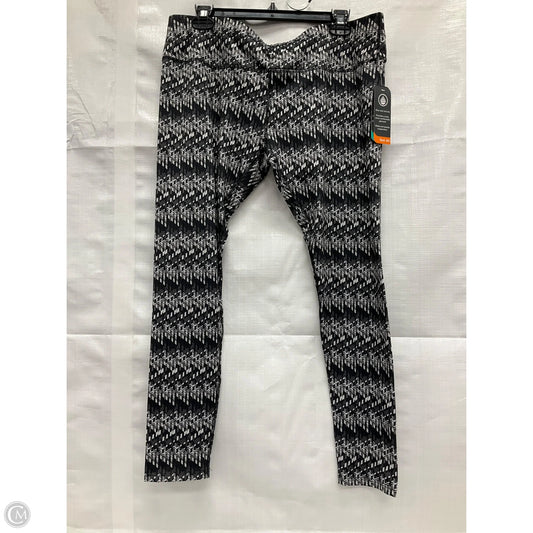 Athletic Leggings Capris By Mta Pro In Black & Blue, Size: Xl