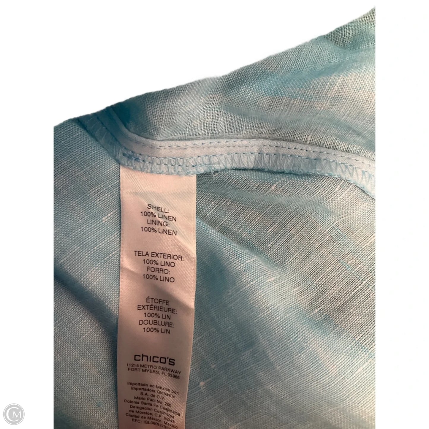 Top Sleeveless By Chicos In Blue, Size: 2