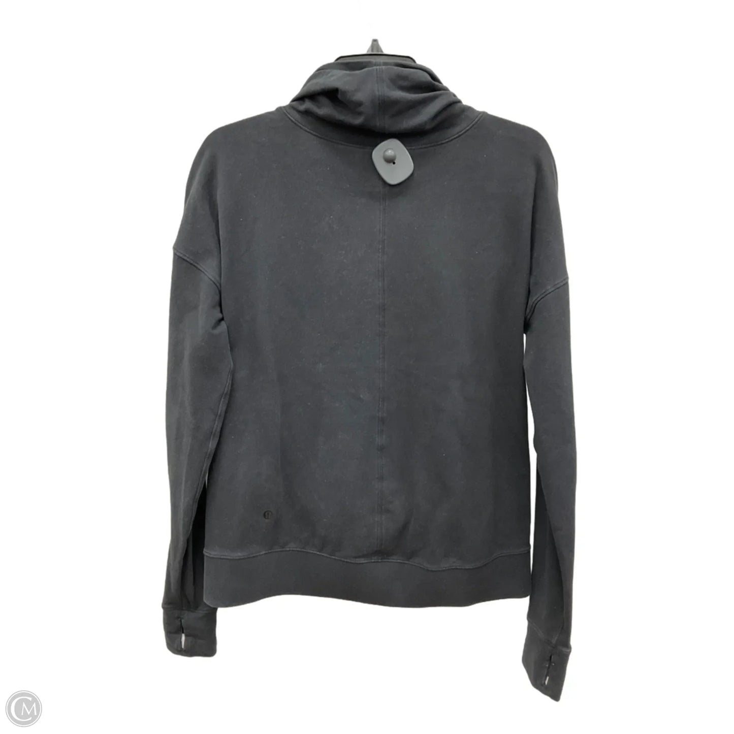 Athletic Top Long Sleeve Collar By Lululemon In Black, Size: S