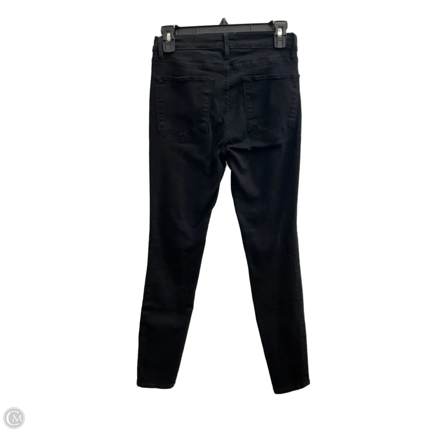 Jeans Skinny By Frame In Black Denim, Size: 2