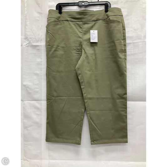 Capris By Croft And Barrow In Green, Size: 18