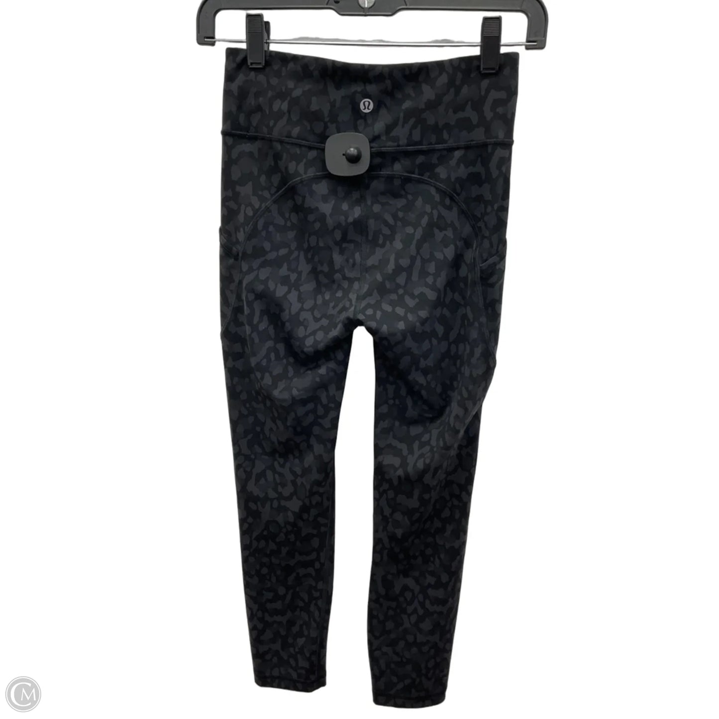 Athletic Capris By Lululemon In Black & Grey, Size: 4