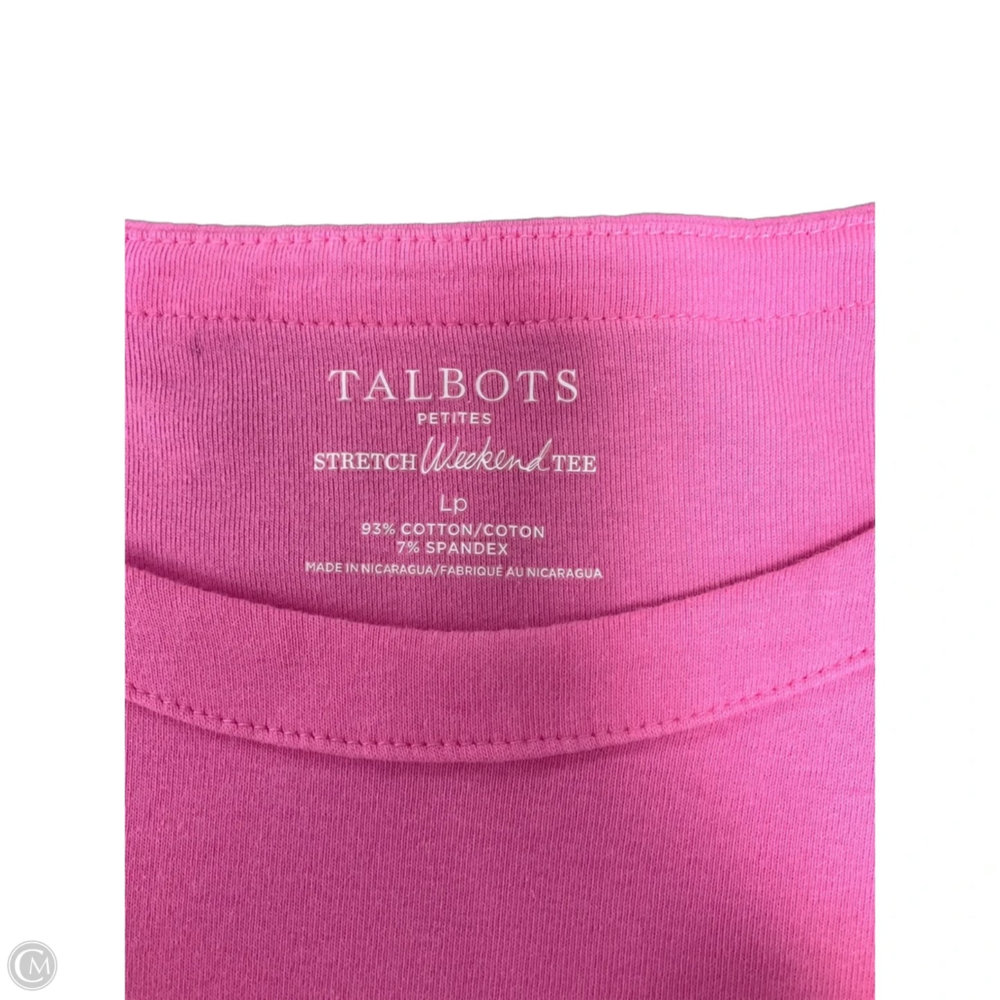 Top Short Sleeve By Talbots In Pink, Size: Lp