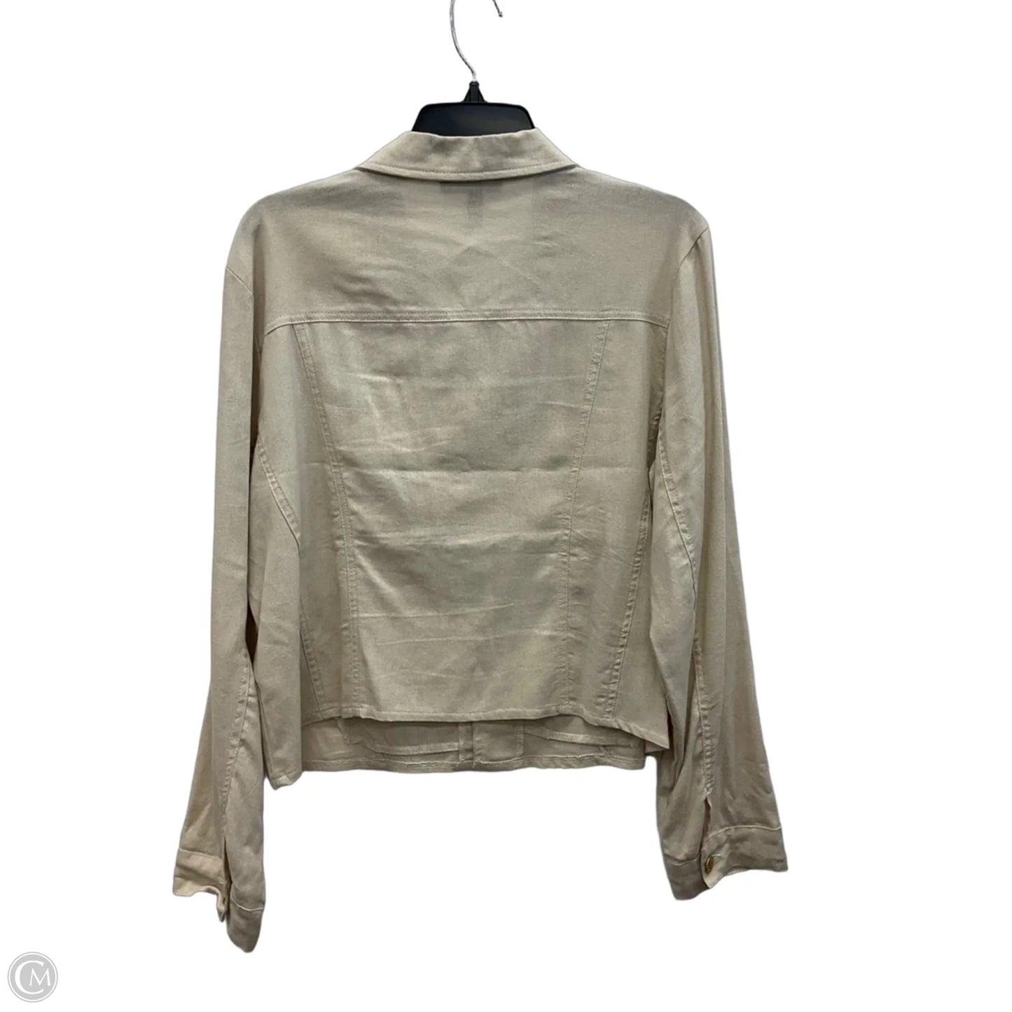 Blouse Long Sleeve By Ellen Tracy In Tan, Size: Xl