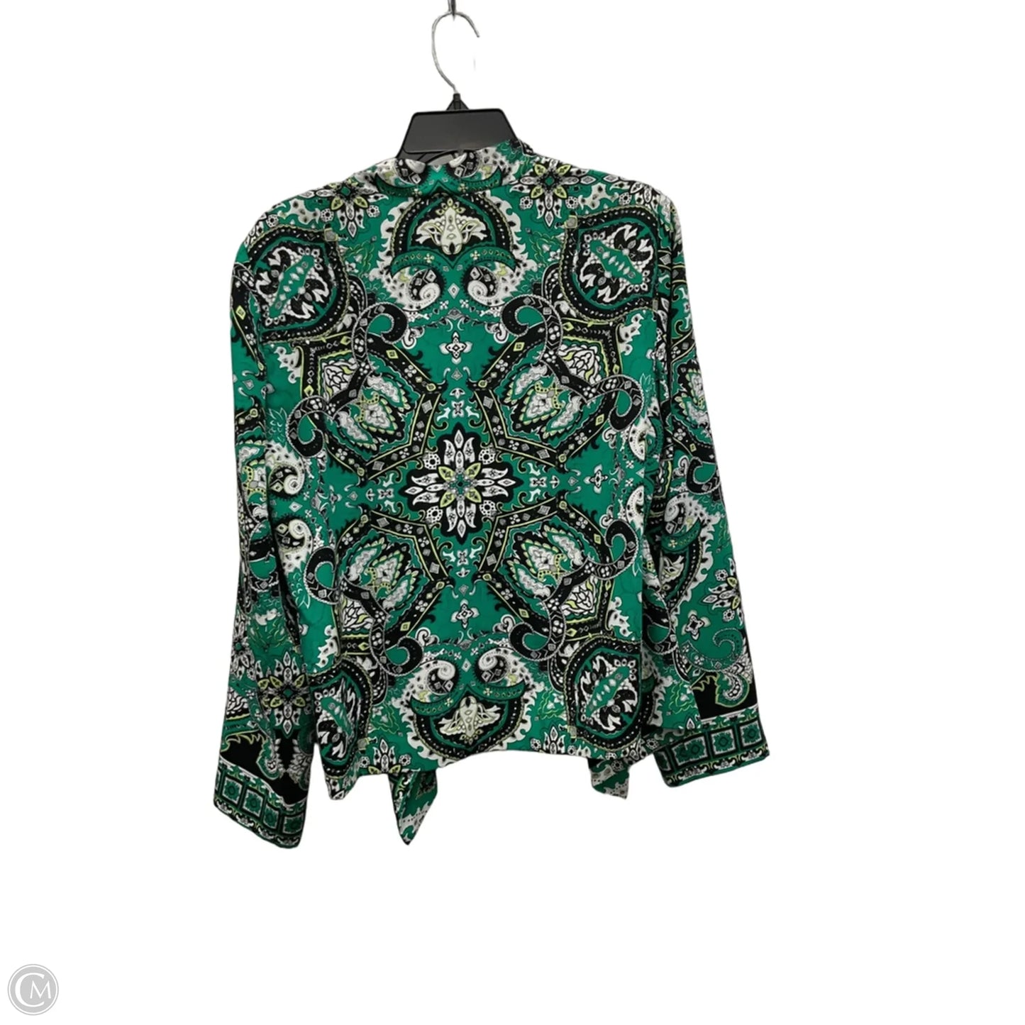 Blazer By Chicos In Black & Green, Size: L