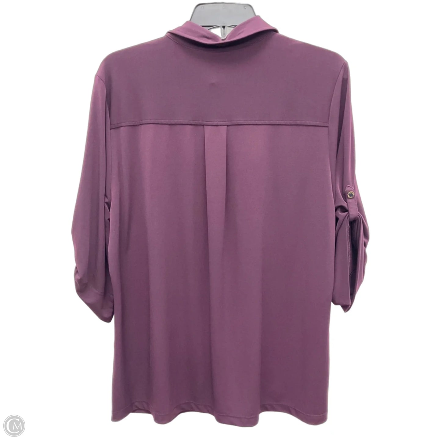 Blouse 3/4 Sleeve By Calvin Klein In Purple, Size: Xl