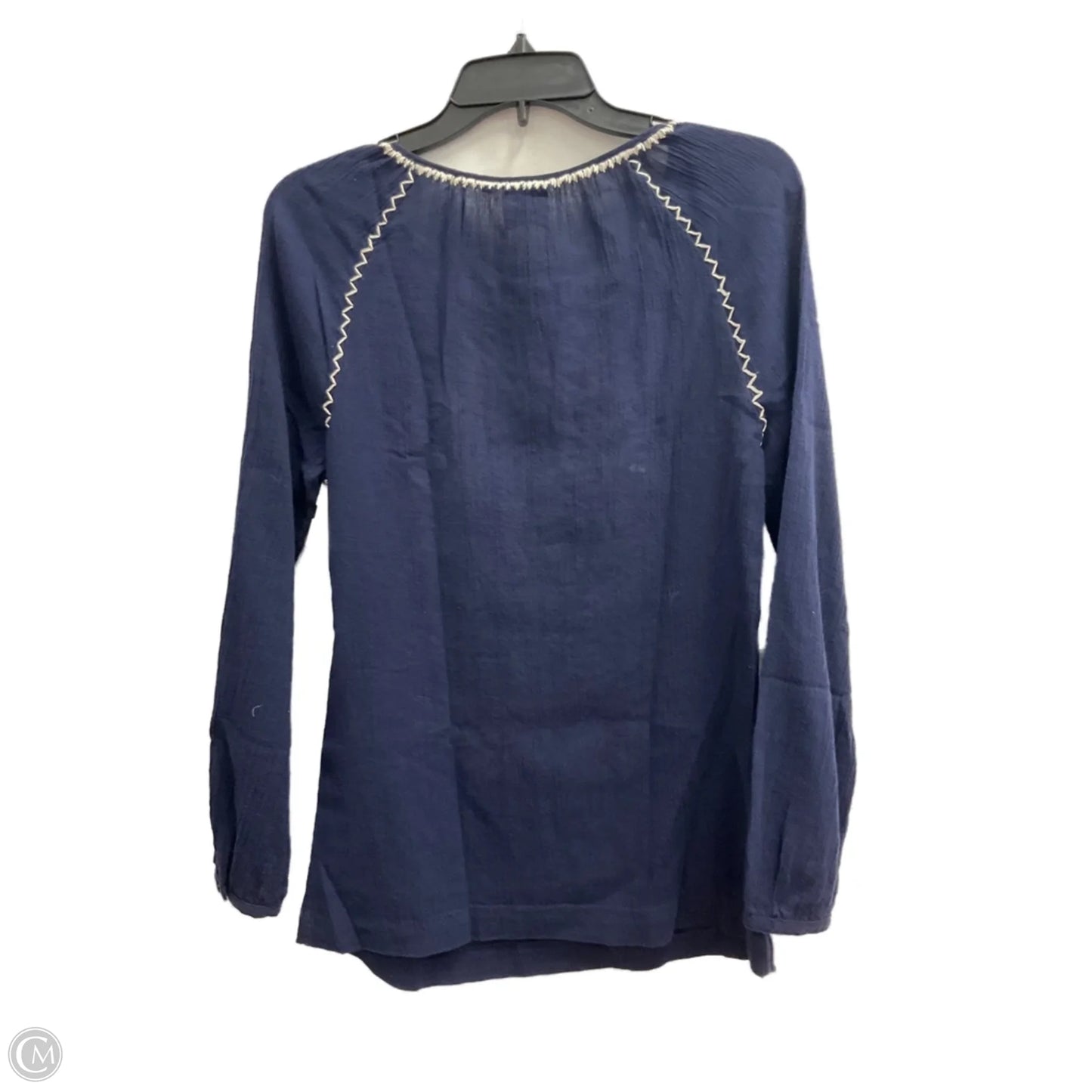 Top Long Sleeve Designer By Tory Burch In Navy, Size: Xs