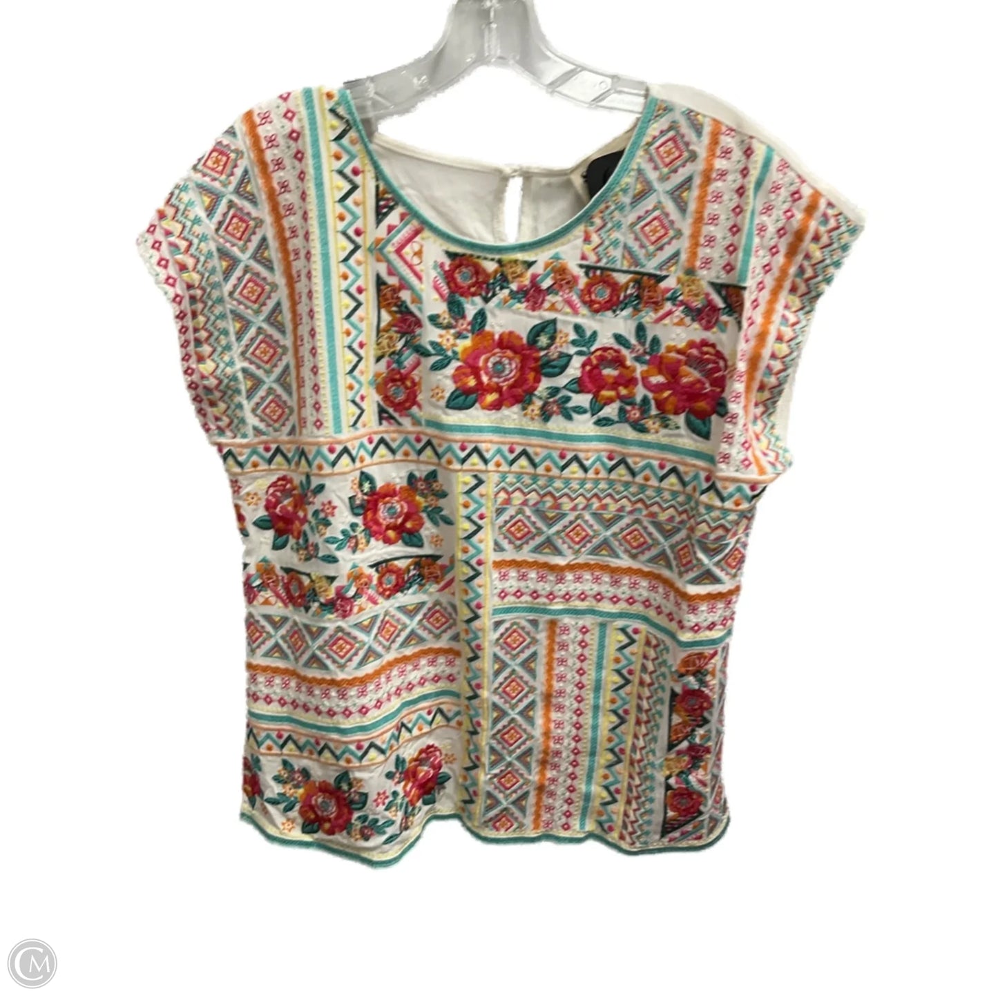 Top Short Sleeve By Savanna Jane In Multi-colored, Size: M