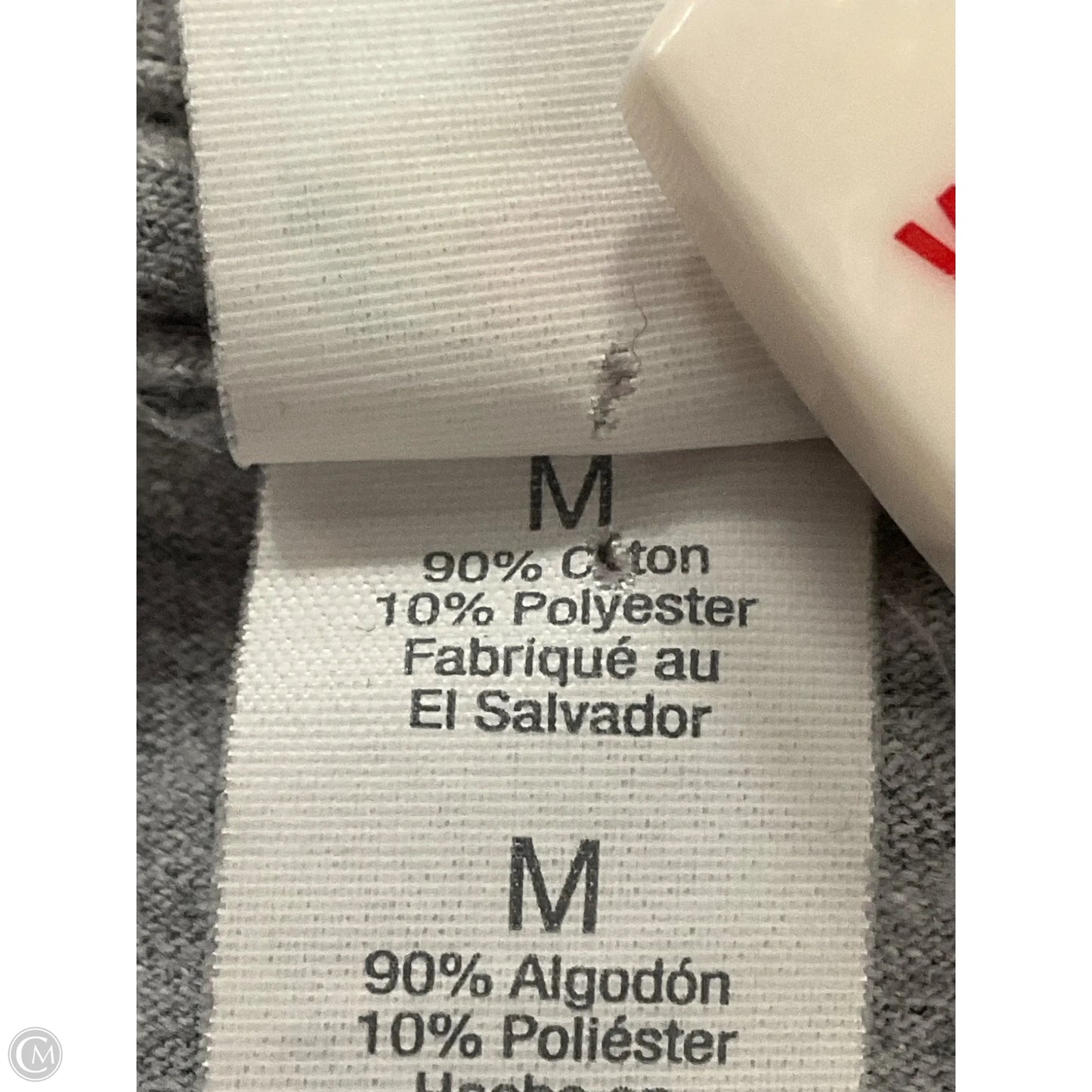 Top Short Sleeve By Fruit Of The Loom In Grey, Size: M