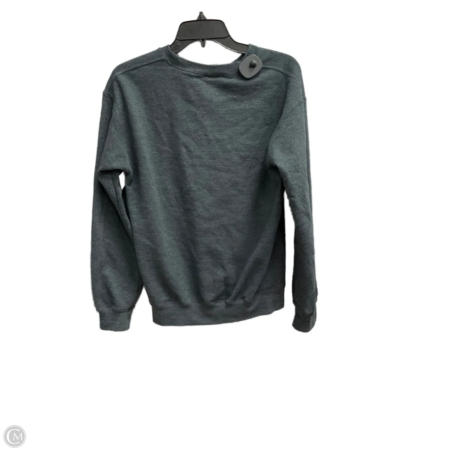 Top Long Sleeve By Gildan In Grey & Red, Size: S
