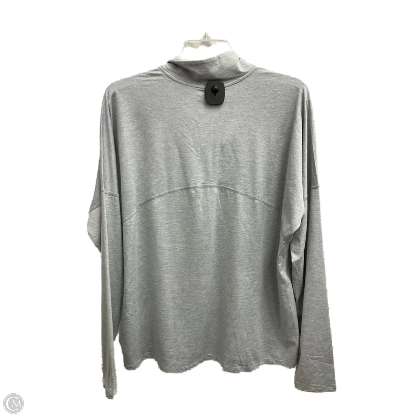 Athletic Top Long Sleeve Collar By Nike Apparel In Grey, Size: Xl