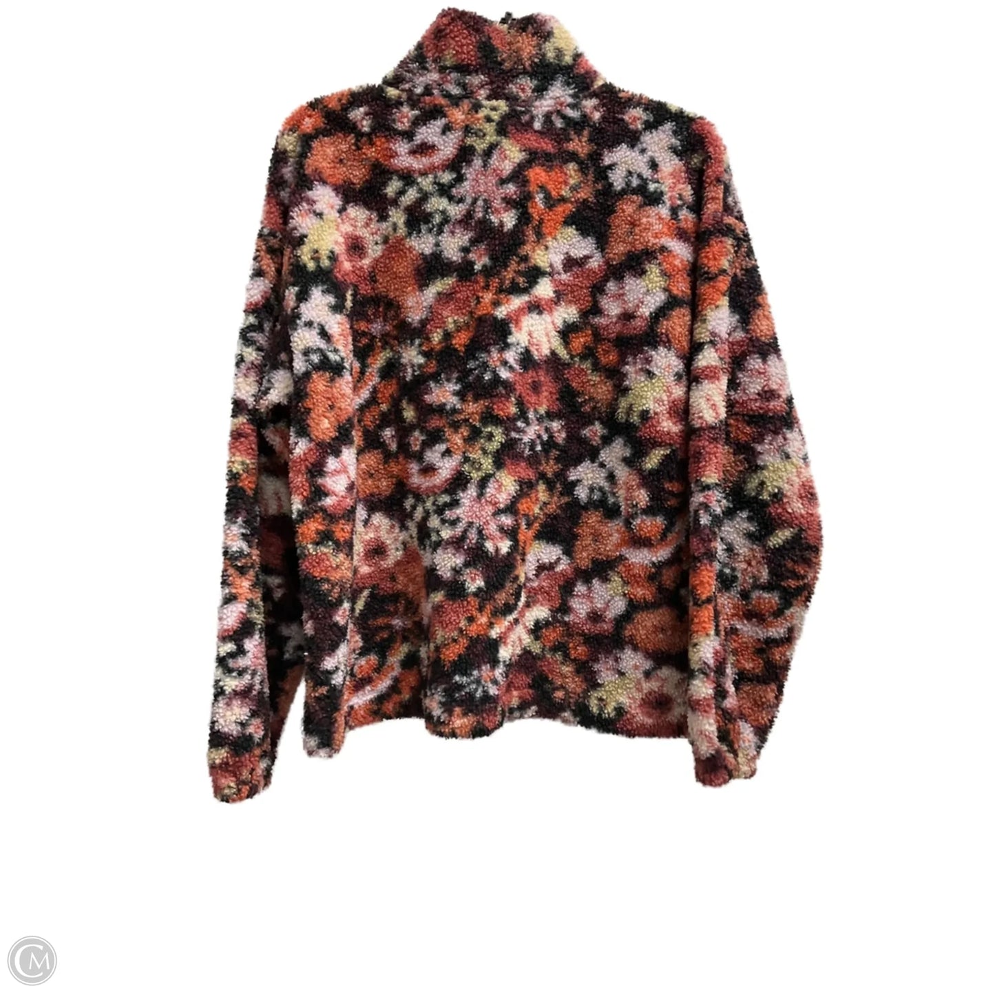 Jacket Fleece By Loft In Floral Print, Size: M