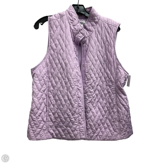 Vest Puffer & Quilted By Croft And Barrow In Purple, Size: Xlp