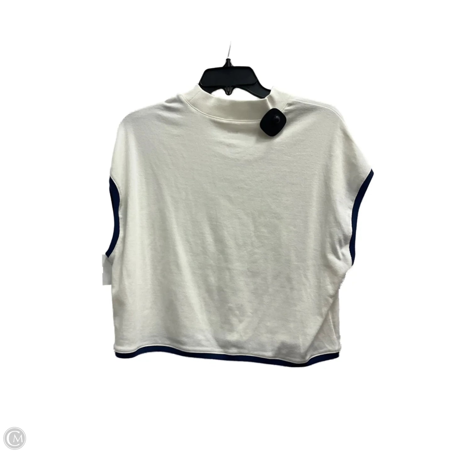Top Sleeveless By Maeve In Blue & White, Size: L