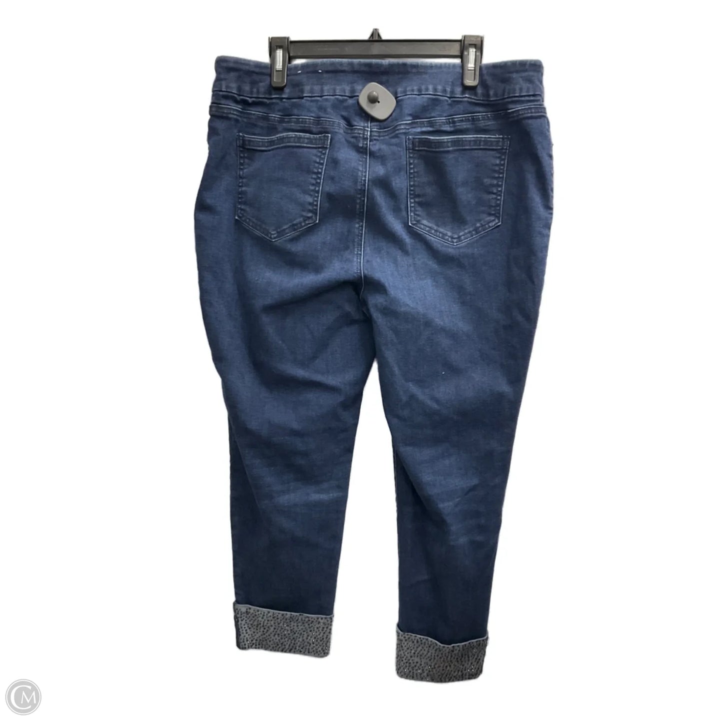 Jeans Cropped By Chicos In Blue Denim, Size: 18