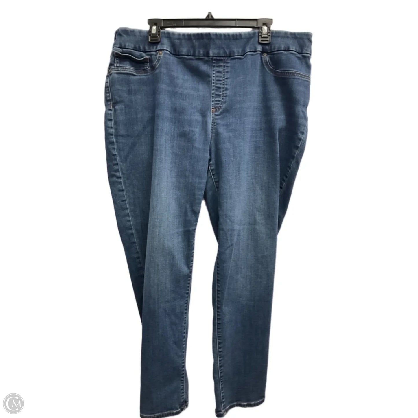Jeans Cropped By Chicos In Blue Denim, Size: 18