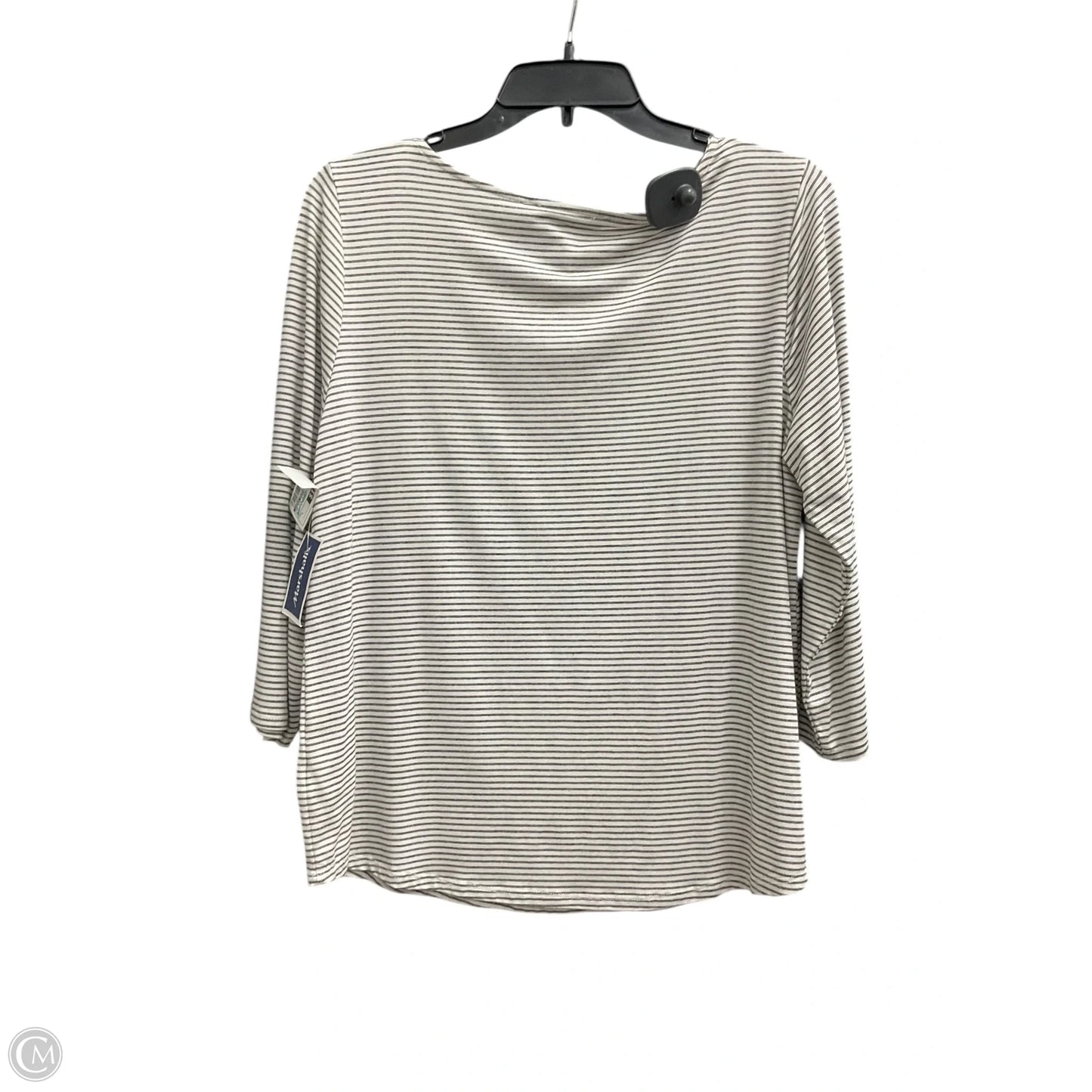 Top 3/4 Sleeve By Green Envelope In Black & White, Size: L