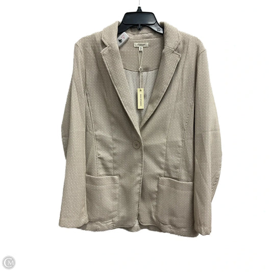 Blazer By Max Studio In Tan & White, Size: Xl