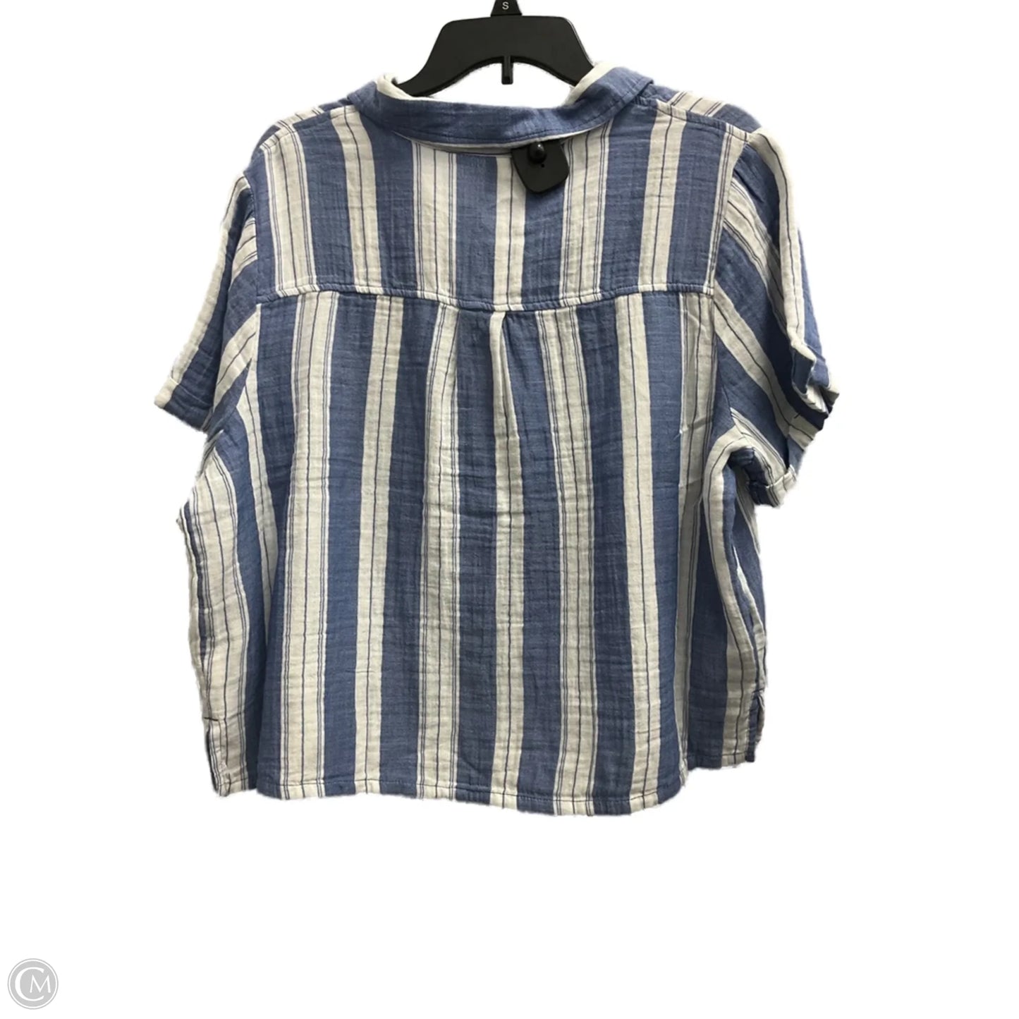 Top Short Sleeve By Old Navy In Blue & White, Size: L