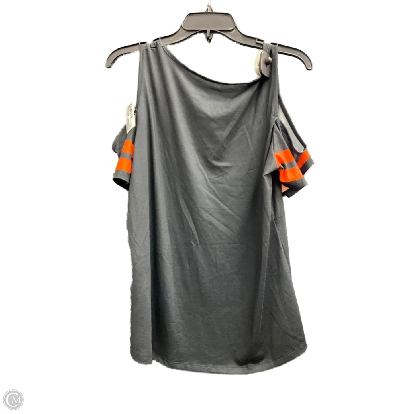 Top Short Sleeve By Nfl In Black & Orange, Size: Xl