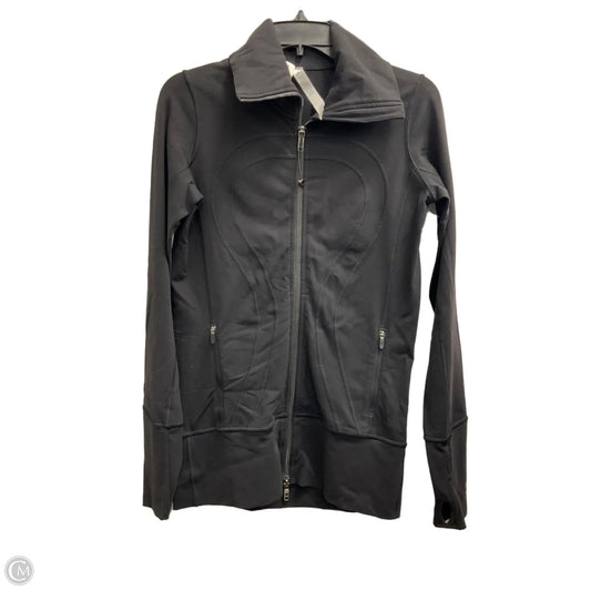 Athletic Jacket By Lululemon In Black, Size: 6