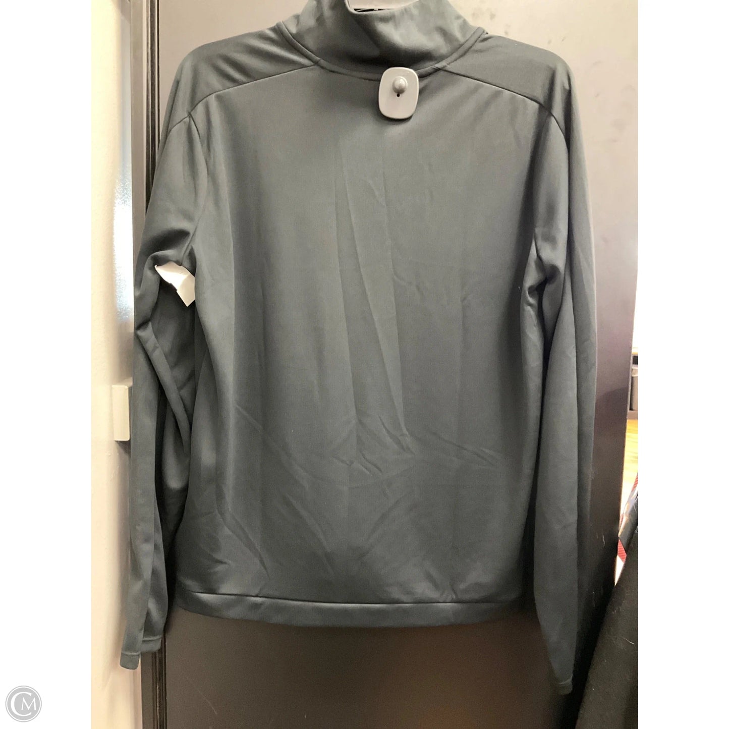 Athletic Top Long Sleeve Collar By Nike Apparel In Black, Size: L