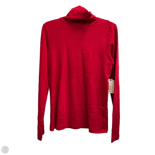 Top Long Sleeve By St Johns Bay In Red, Size: S