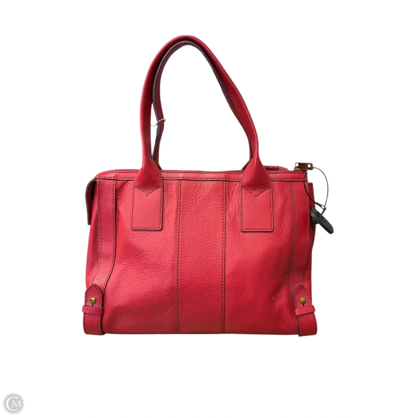 Handbag Leather By Fossil, Size: Medium