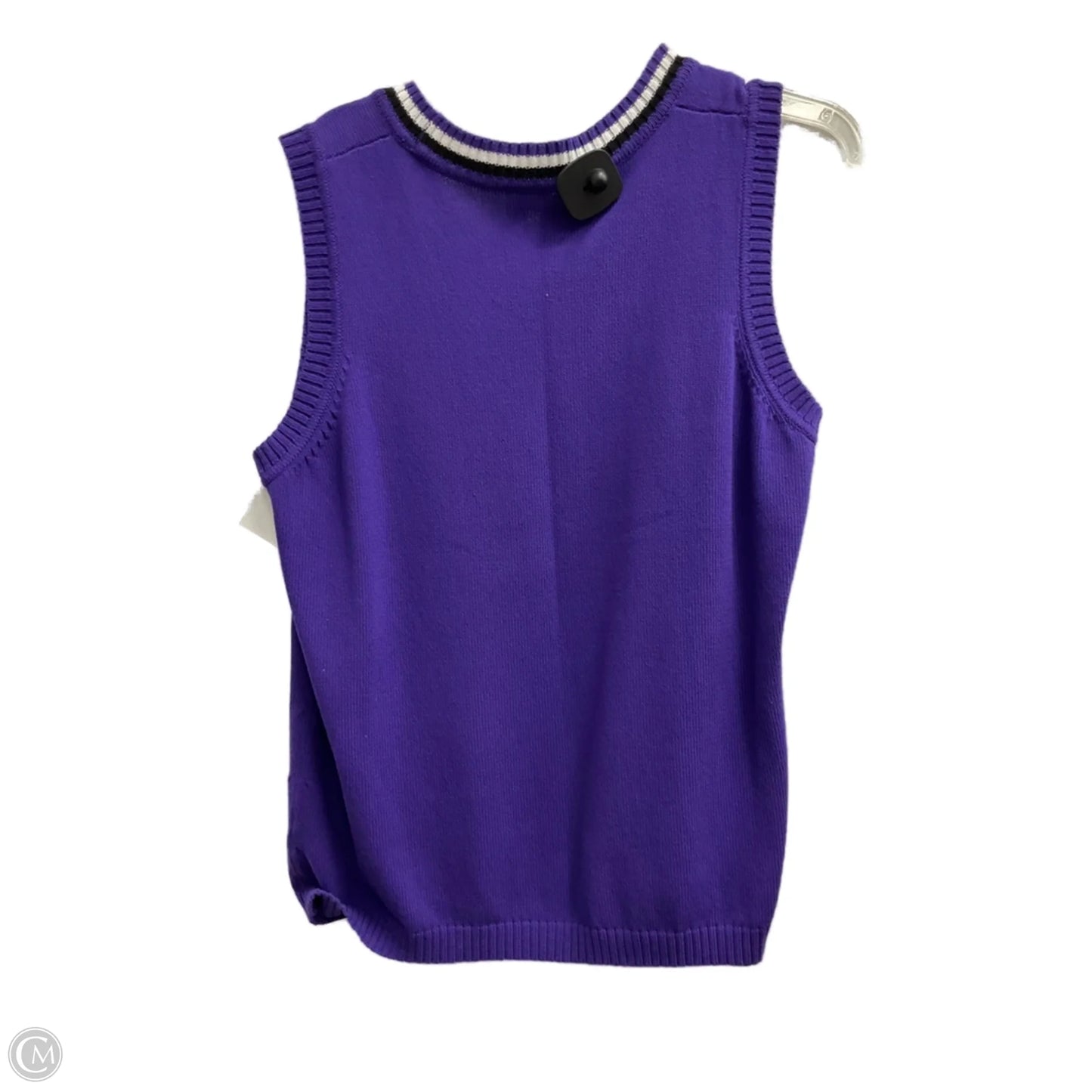 Vest Sweater By Doncaster In Purple, Size: 1x