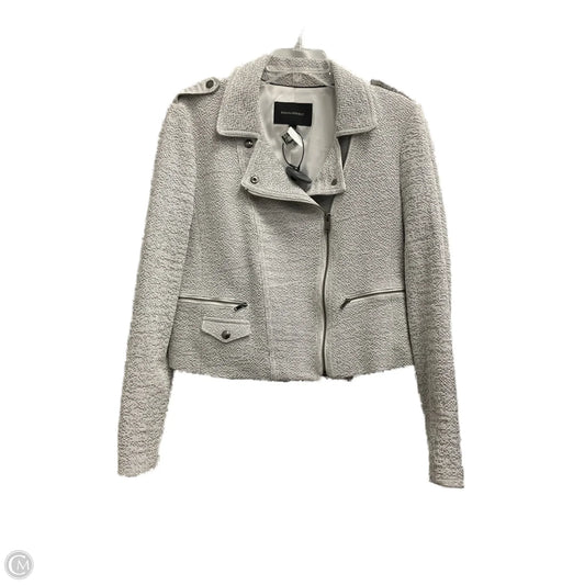 Jacket Moto By Banana Republic In White, Size: 14