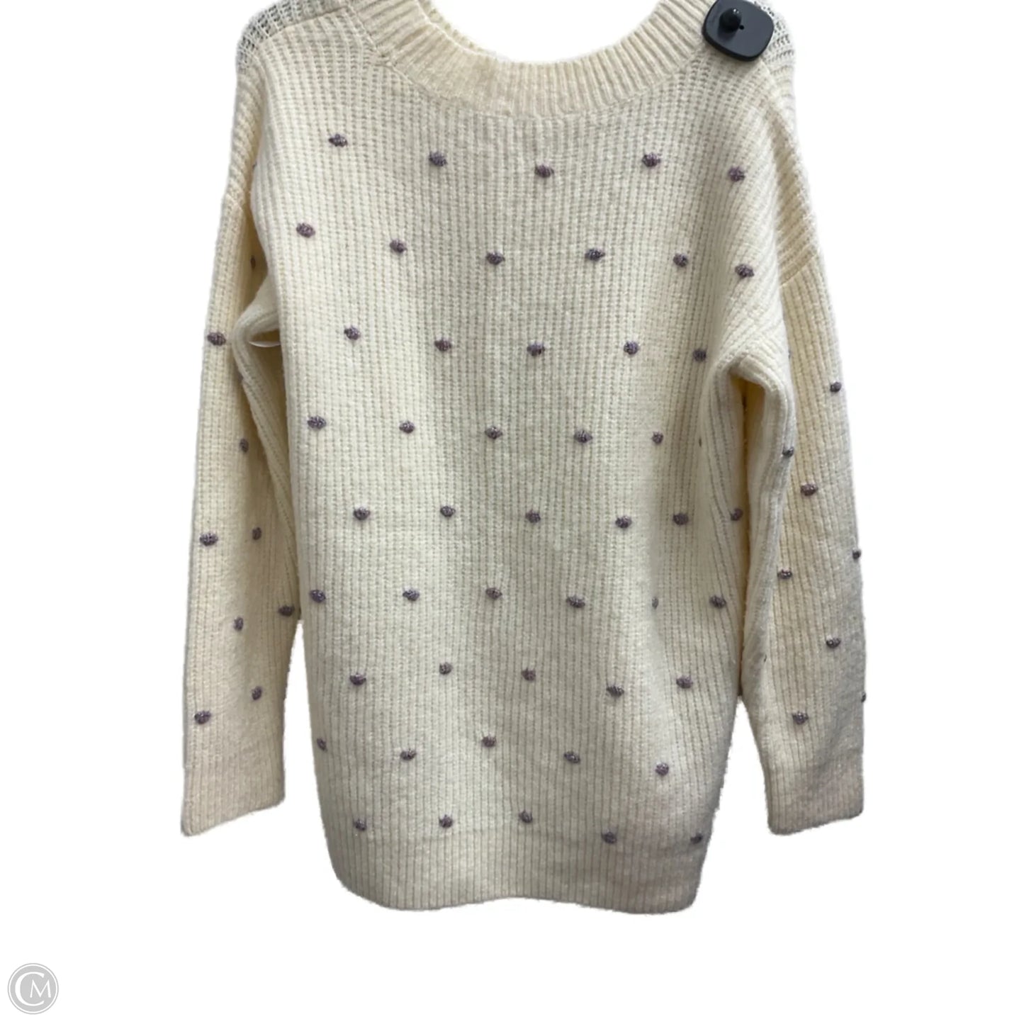 Sweater By Lou And Grey In Cream & Purple, Size: S