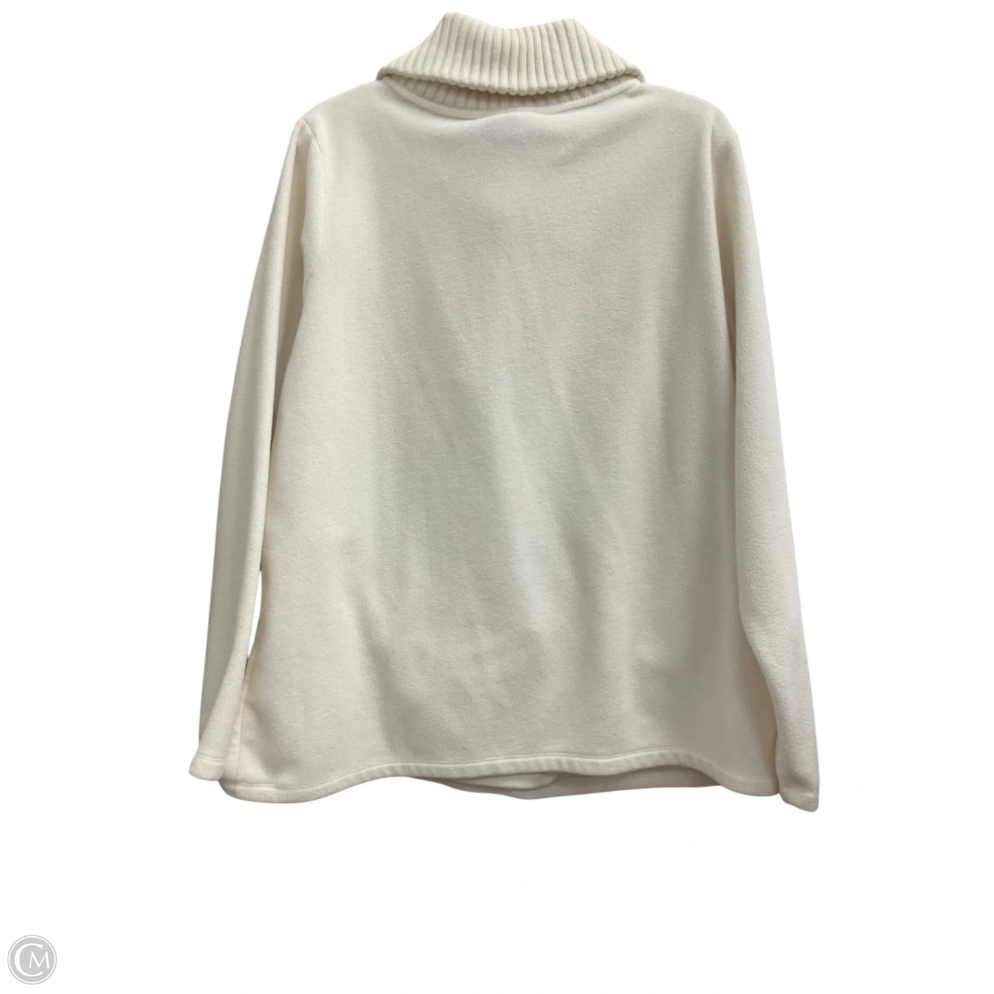 Jacket Fleece By Lands End In Cream, Size: Xl