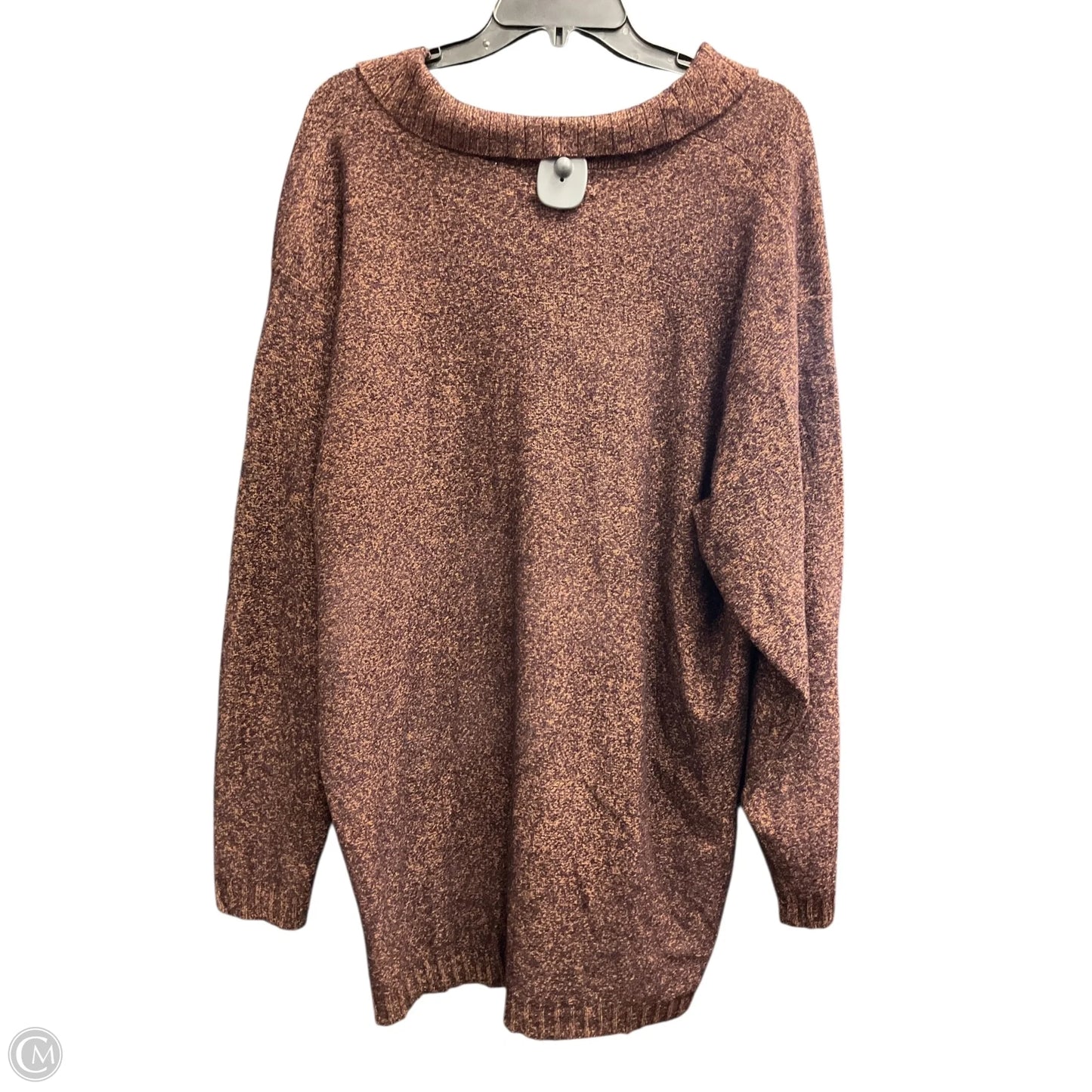Top Long Sleeve By Elisabeth In Orange & Purple, Size: 2x