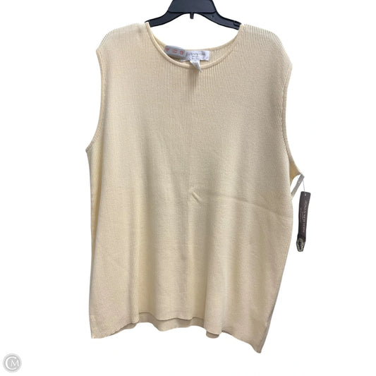 Vest Sweater By Jones New York In Yellow, Size: 3x