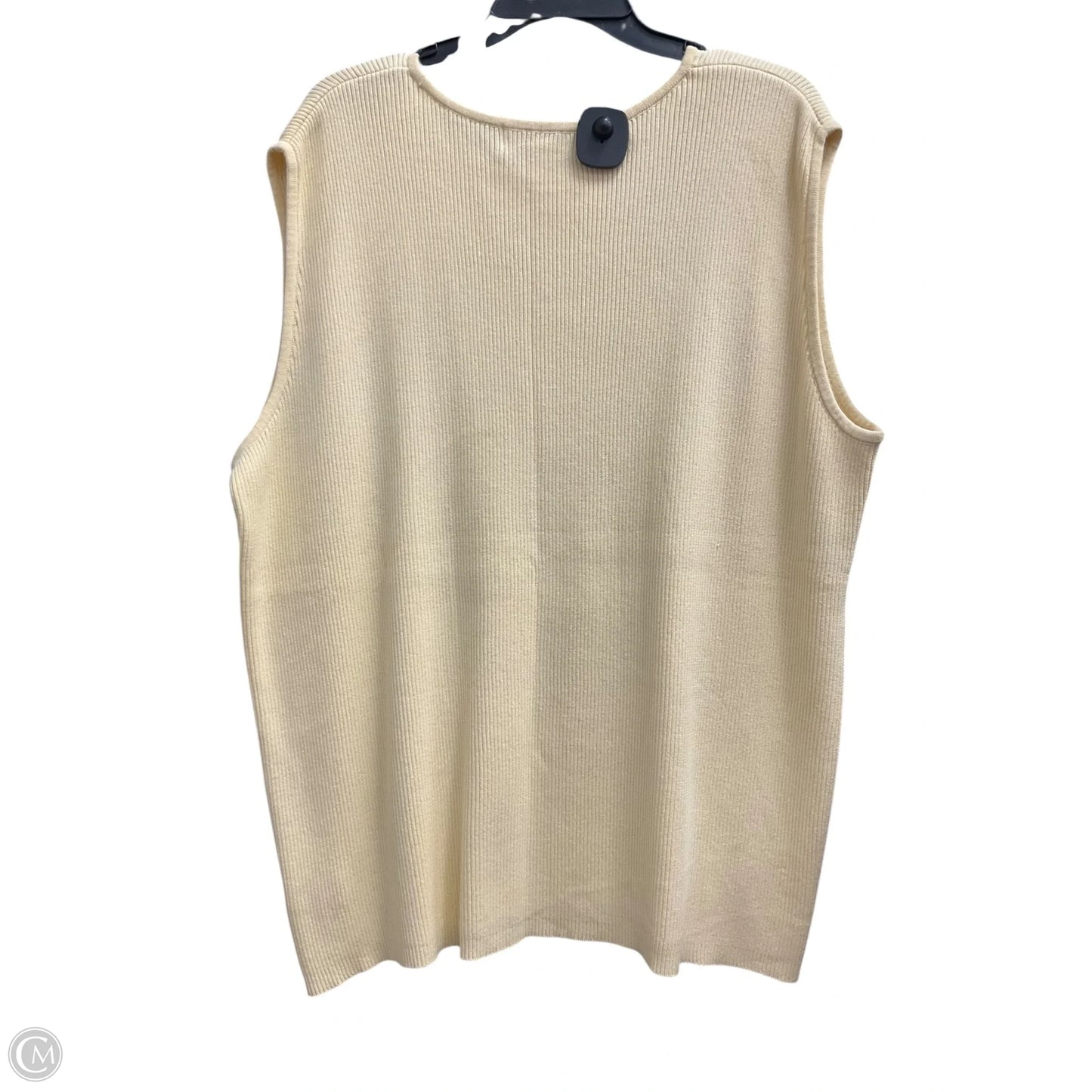 Vest Sweater By Jones New York In Yellow, Size: 3x