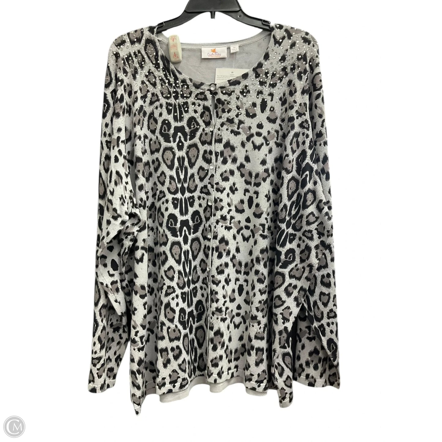 Cardigan By Clothes Mentor In Animal Print, Size: 3x