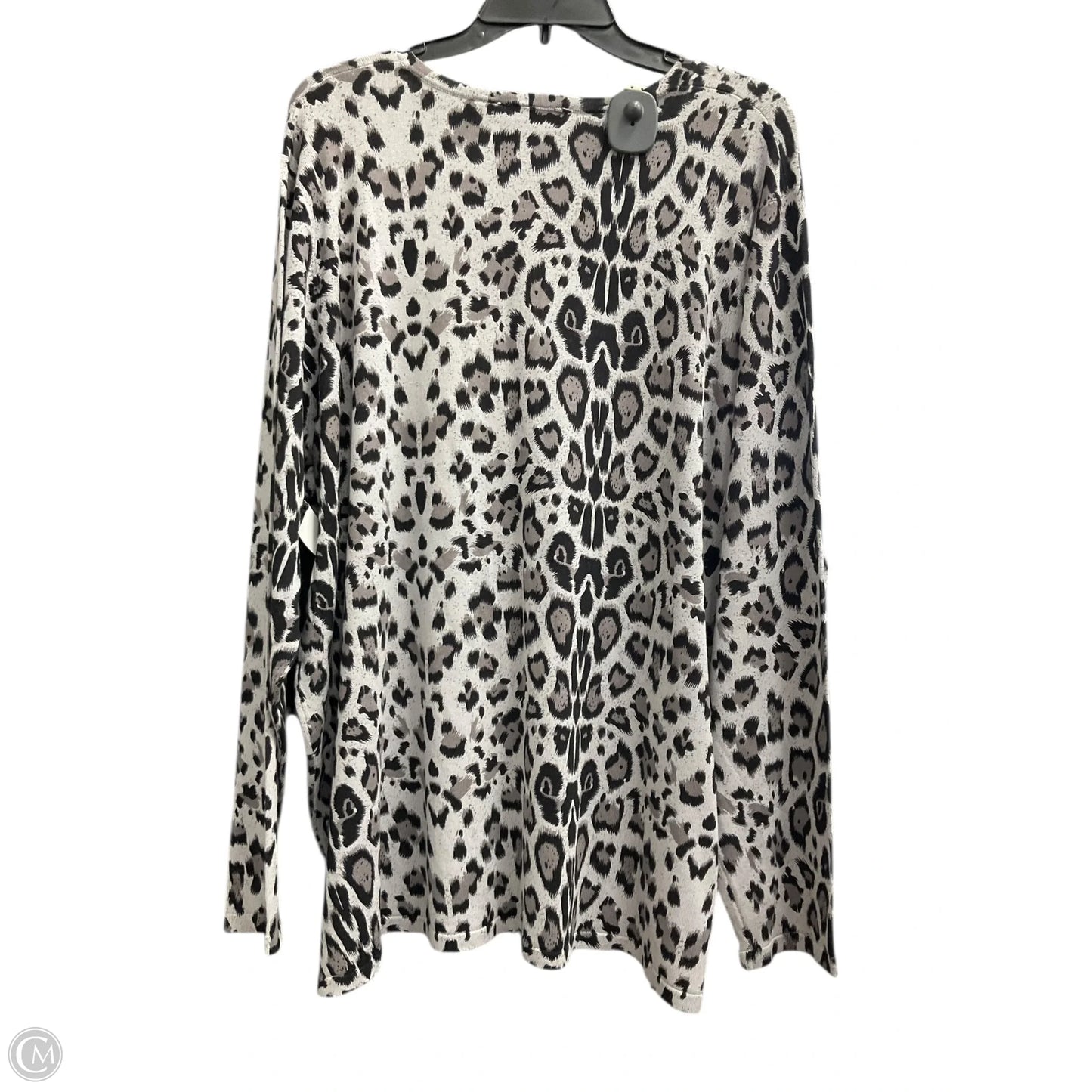 Cardigan By Clothes Mentor In Animal Print, Size: 3x