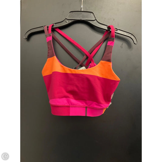 Athletic Bra By Lululemon In Orange & Pink, Size: 8