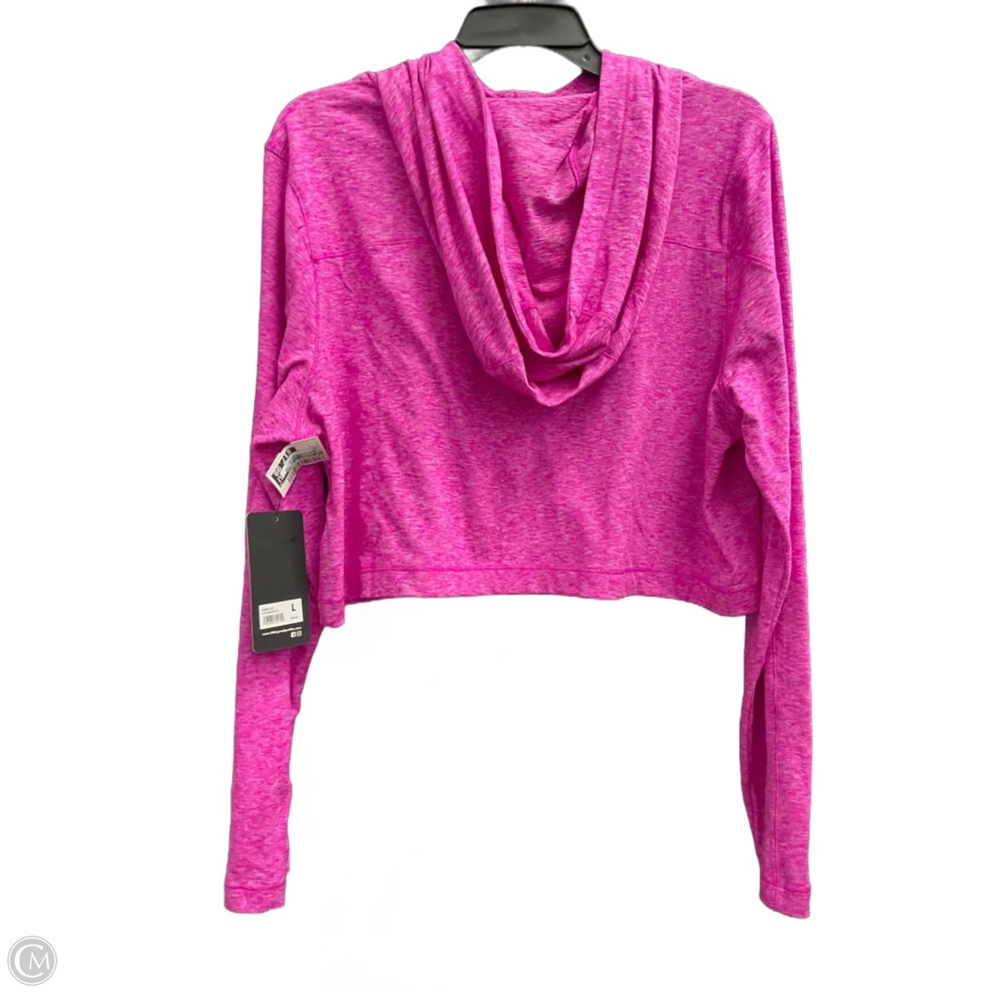 Athletic Top Long Sleeve Hoodie By 90 Degrees By Reflex In Pink, Size: L